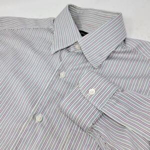 Ermenegildo Zegna Purple Striped Long‎ Sleeve Button Down Men's Shirt Medium M